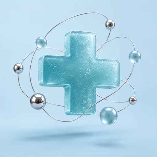 Illustrative medical cross with connected probability paths